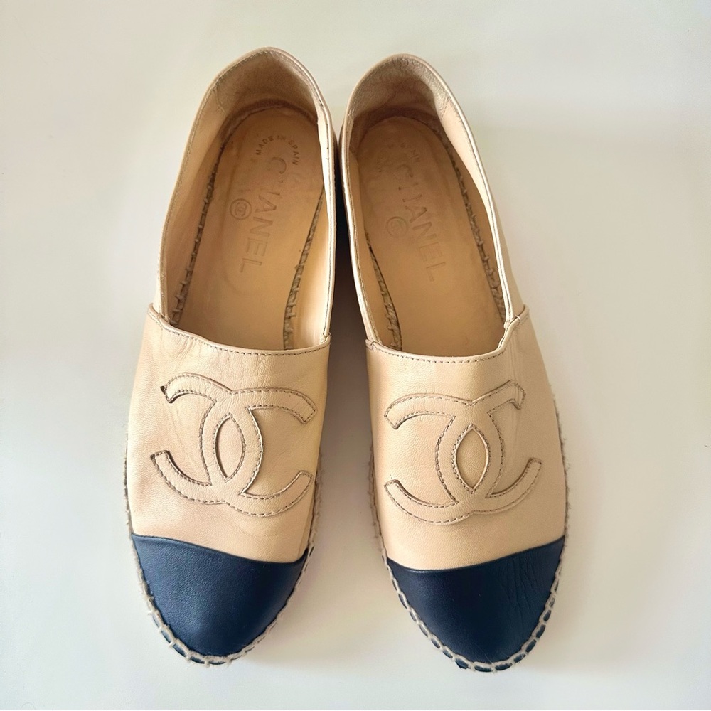 CHANEL Vintage Espadrilles with Iconic Logo